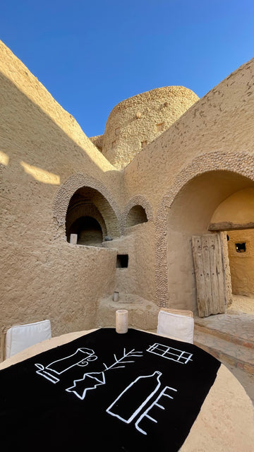 Hand Painted Table / Bed Runner